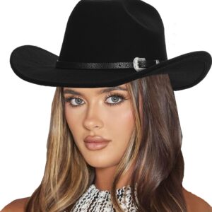 Vintage Western Cowboy Hat for Men Outback Cowgirl Hat Rode Felt Fedora Gus Hat Women M/L