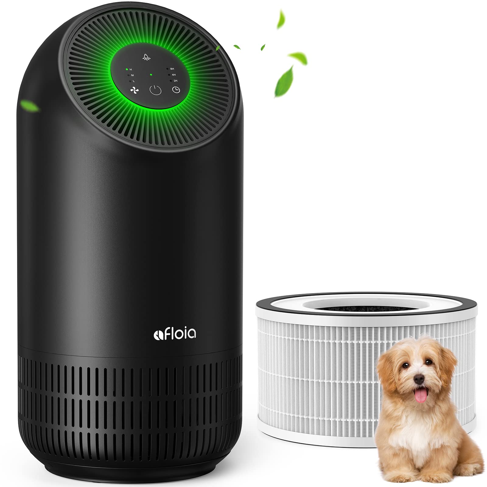 Afloia Air Purifiers for Home Large Room Fiilo Black, Afloia Washable & Removable Pet Efficient Replacement Filter