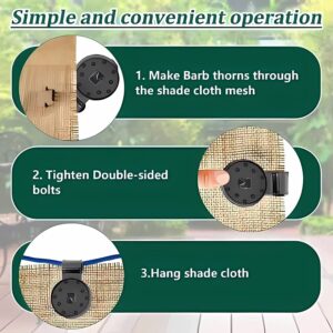 100 Pack Shade Cloth Heavy Duty Lock Grip, Removable & Reusable Shade Cloth Clips for Sun Shade Net, Anti Bird Netting, Garden Netting, Greenhouse Shade Cloth, Shade Fabric Accessories (100 Pack)