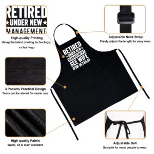 Retirement Gifts for Men Women, Best Retirement Gifts 2024, Retirement Aprons for Men with 3 Pockets, Funny Retired Gifts for Husband, Wife, Dad, Mom, Nana, Papa, Cool Retirement Gifts for Coworkers