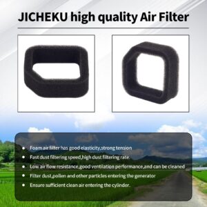 JICHEKU 560873001 Air Filter Replacement FOR RYOBI 560873001 RY251PH RY253SS RY252CS RY08510 RY08544 RY08548 RY08570 RY08574 RY08576 RY09903 RY09973 HOME LITE UT08514 UT-08544 UT-08547(3Packs)