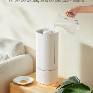 GoveeLife Humidifiers for Bedroom, 6L Top Fill Cool Mist Humidifier for Large Room, Auto Mode, Adjustable Mist, Quiet Sleep Mode, WiFi Smart Air Humidifier with RGB for Baby, Plants, Work with Alexa