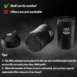 Smoke Hunter 2.0 with Replaceable Filter Element Suitable for Travel and Indoor