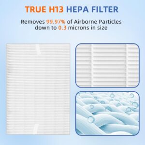 HPA100 Replacement Filters for Honeywell Air Purifier,Compatible with HPA100,HPA094, HPA104, HPA105 HPA3100, HPA5100,4 True HEPA R Filter + 8 Activated Carbon Pre-Filter A,Part No. HRF-ARVP100