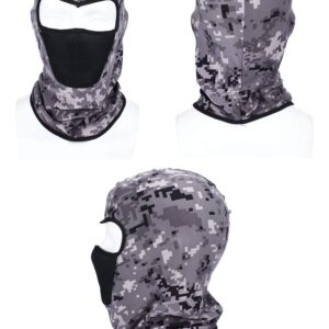 6 Pcs Winter Ski Mask Balaclava Full Face Mask Summer UV Sun Protection Face Cover Dust Windproof Breathable Shiesty Mask(Large,Dark Camouflage Colors)