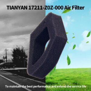 TIANYAN 17211-Z0Z-000 Air Filter 5pcs Replacement for Honda GX35 Engine GX35NT HHT35S 35cc Small Engine Gasoline Trimmer Brushcutter