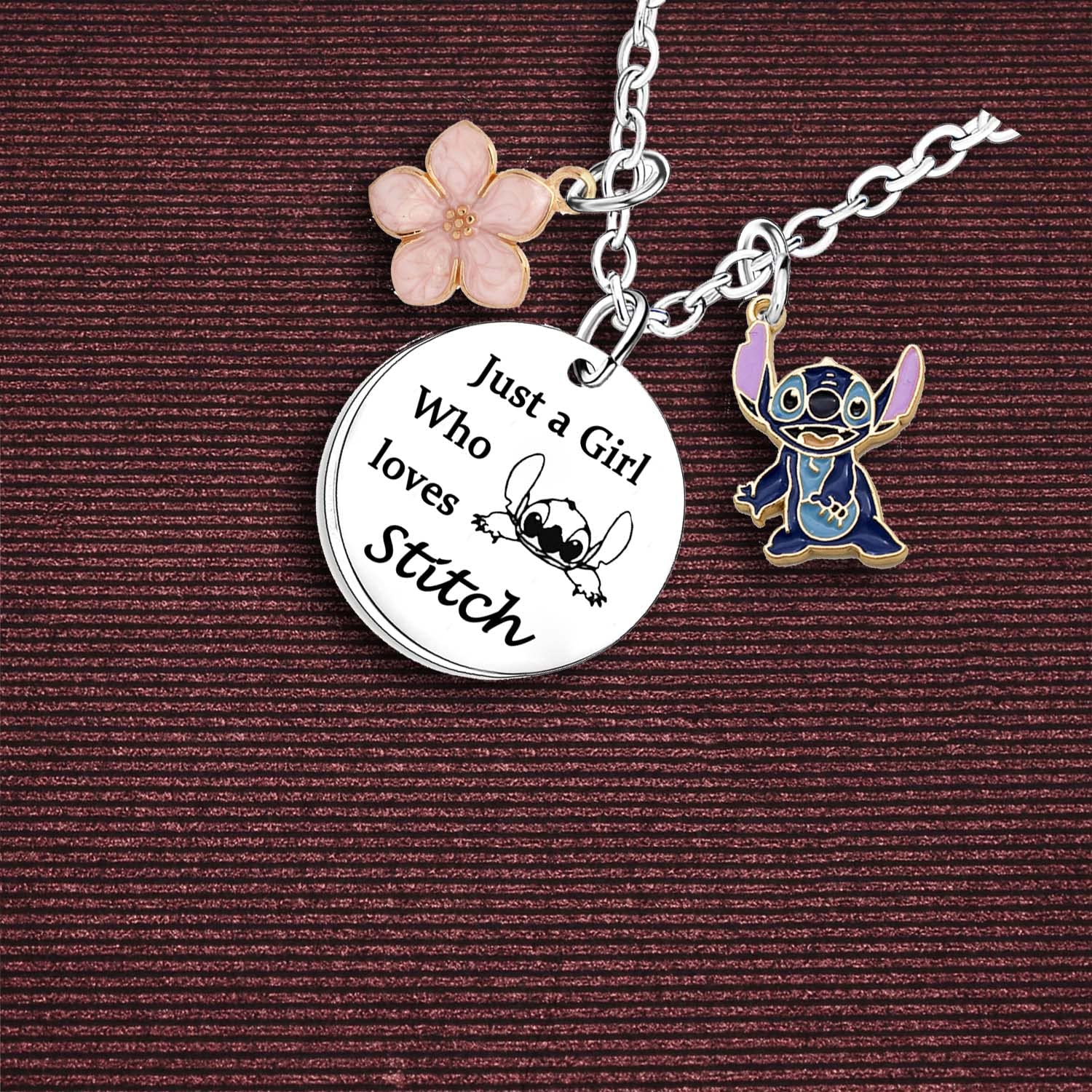 Stitch Necklace Gifts Ohana Necklace Stitch Jewellery Friendship Gifts for Daughter Sister Niece Friends Stitch Birthday Gifts for Women