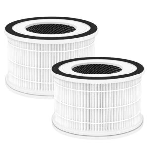 2-pack true replacement filter compatible with afloia fillo/halo/mooka allo, 3-in-1 high efficiency true filter for fillo filter, for moo ka allo filter