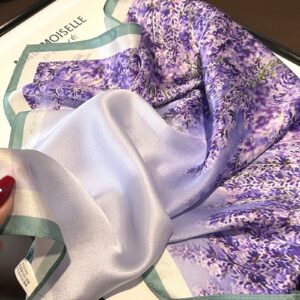 PoeticEHome 100% Mulberry Silk Neck Scarf 21"x21" Small Square Scarfs for Women Gift Packed