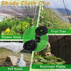 100 Pack Shade Cloth Heavy Duty Lock Grip, Removable & Reusable Shade Cloth Clips for Sun Shade Net, Anti Bird Netting, Garden Netting, Greenhouse Shade Cloth, Shade Fabric Accessories (100 Pack)