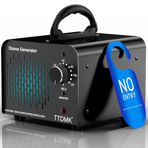 Ozone Generator 15,000mg/h, Commercial Ozone Machine Odor Removal, High Capacity Ozone Machine, Home Ozone Generator for Car, Home, Smoke, Pet, etc (Black) - by TTDMK