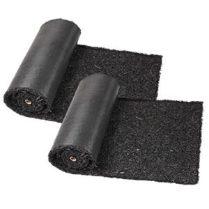 harmiden 2 pack recycled rubber mulch mat roll black permanent mulch walkway pathway for landscaping outdoor 8' x 2'