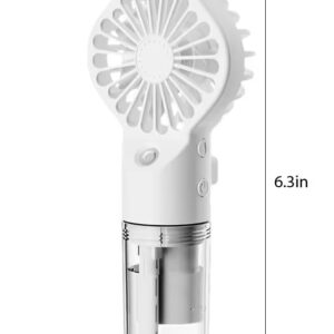 Handheld Fan Portable Handheld Misting Fan - Rechargeable Battery Operated Spray Mist Fan - Water Mist Fan - Outdoors Misting Personal Cooling - Cooling Fans for Makeup Travel, Beach, PACK OF 2