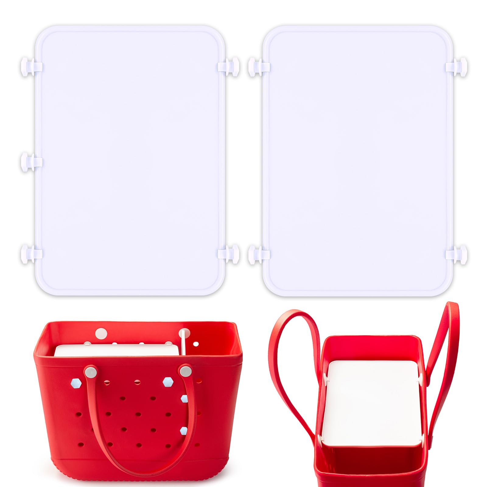 FIHCH Divider Tray for Bogg Bag Original Accessories for Bogg Bags X Large Beach Bag Accessories Suitable for Bogg Bag and Divide Space White 2PCS