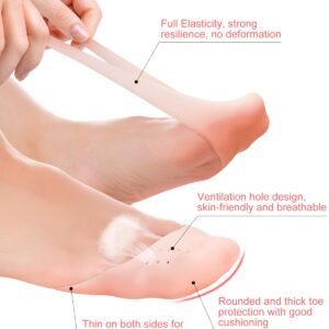 8Pcs BLATOWN Silicone Toe Protectors Toe Covers for Women Men Shoe Filling, Gel Toe Pads Toe Cushions with Breathable Hole for Pain Relief Fit for High Heel, Ballet, Point Shoes (Beige)