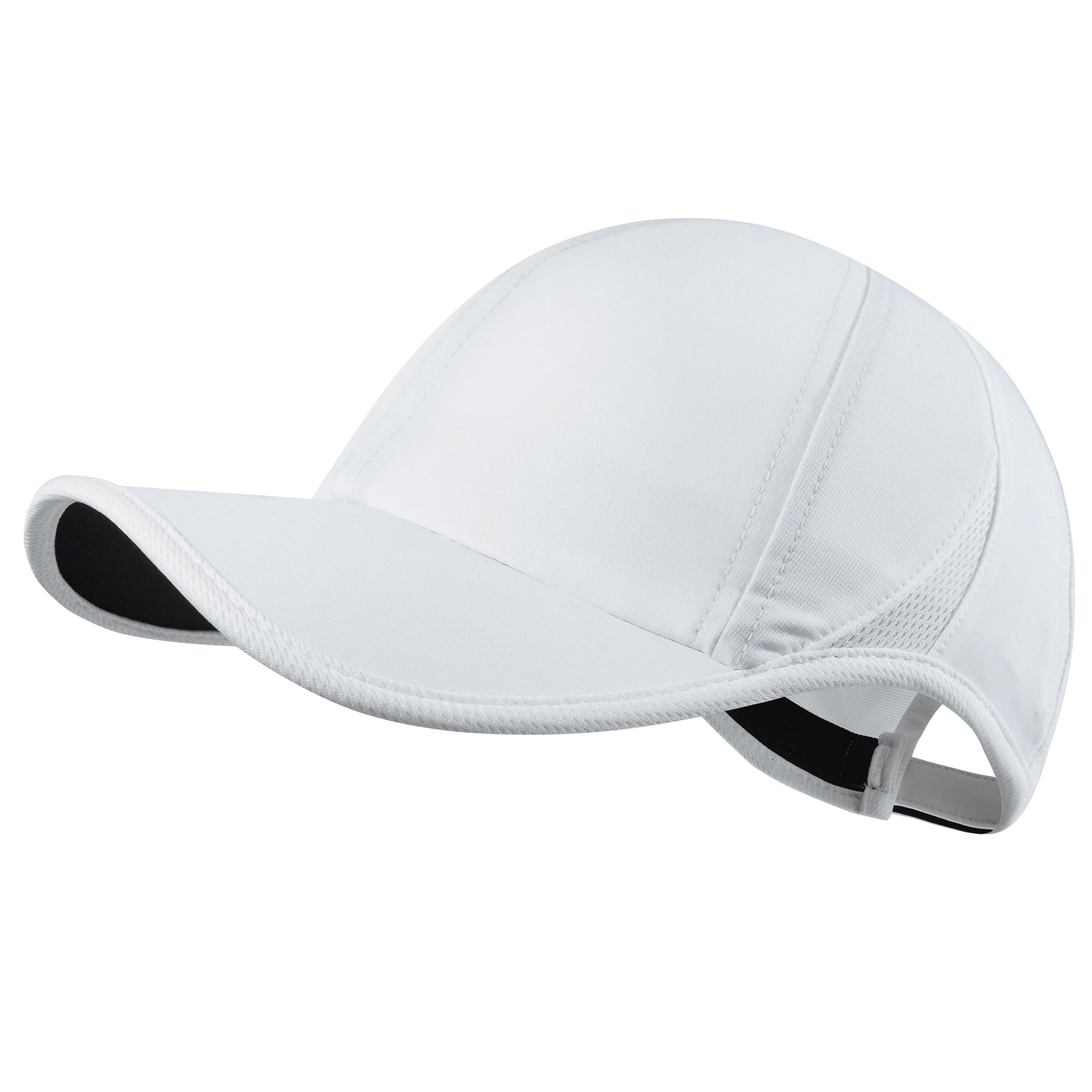 GADIEMKENSD Performance Running Hat for Women Summer Sun Ponytail Hats Stretchy Golf Hats Men Cooling Breathable Vented Mesh Ball Cap for Hiking Tennis Workout Gym Outdoor Sports White