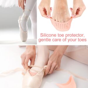 8Pcs BLATOWN Silicone Toe Protectors Toe Covers for Women Men Shoe Filling, Gel Toe Pads Toe Cushions with Breathable Hole for Pain Relief Fit for High Heel, Ballet, Point Shoes (Beige)