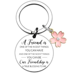 Friendship Gifts For Women Friends Female Bff Bestie Gifts Best Friend Keychain Gifts For True Friends Unique Friend Teen Girl Birthday Christmas Galentines Gifts Flower Key Chain Accessories Jewelry