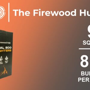 Fire Starter Cubes - 96 Pack | Long Burning Fire Starters for Campfires | Charcoal Starter Made from Wood Fibre and Wax | Up to 10 Minutes Burn Time