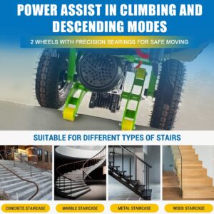 RXFSP Electric Stair Climbing Dolly, 1200W Powered Electric Stair Climbing Hand Trucks Dolly Cart for Moving, 880lb Capacity Heavy Duty Stair Climber