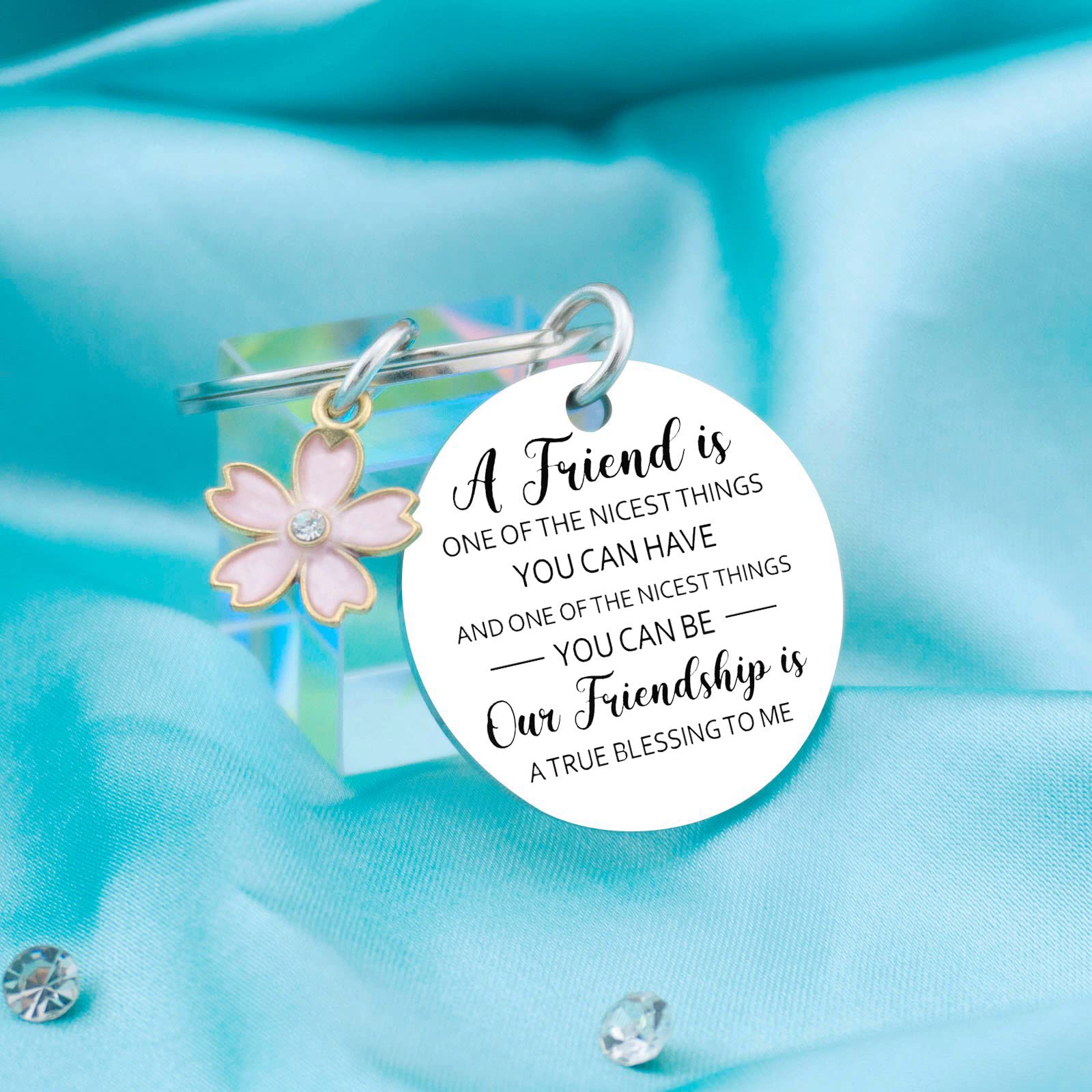 Friendship Gifts For Women Friends Female Bff Bestie Gifts Best Friend Keychain Gifts For True Friends Unique Friend Teen Girl Birthday Christmas Galentines Gifts Flower Key Chain Accessories Jewelry