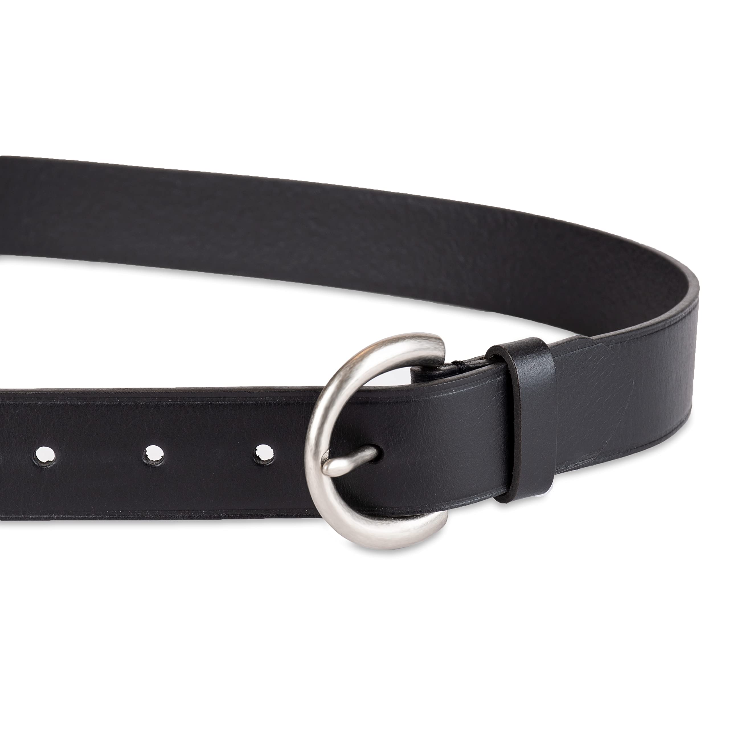 Levi's Women's Round Buckle Casual Belt, Black, Small