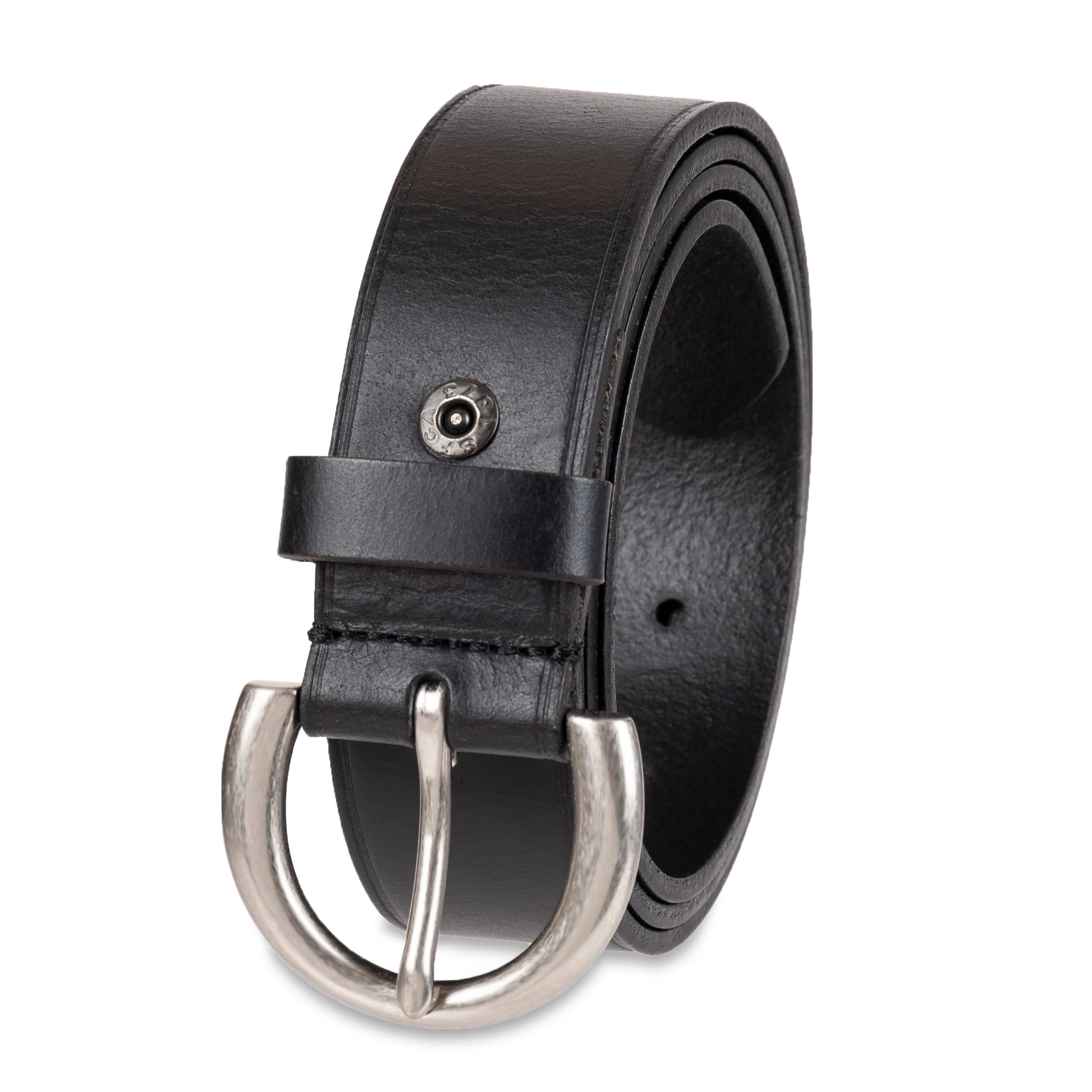 Levi's Women's Round Buckle Casual Belt, Black, Small