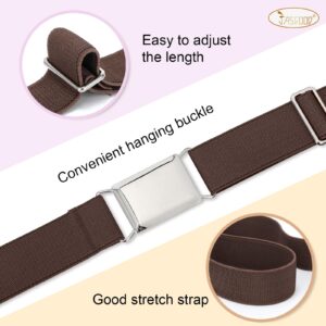 JASGOOD 4 Pack Women Stretch Belt Invisible Elastic Web Strap Belt for Pants Jeans Dresses