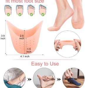 8Pcs BLATOWN Silicone Toe Protectors Toe Covers for Women Men Shoe Filling, Gel Toe Pads Toe Cushions with Breathable Hole for Pain Relief Fit for High Heel, Ballet, Point Shoes (Beige)