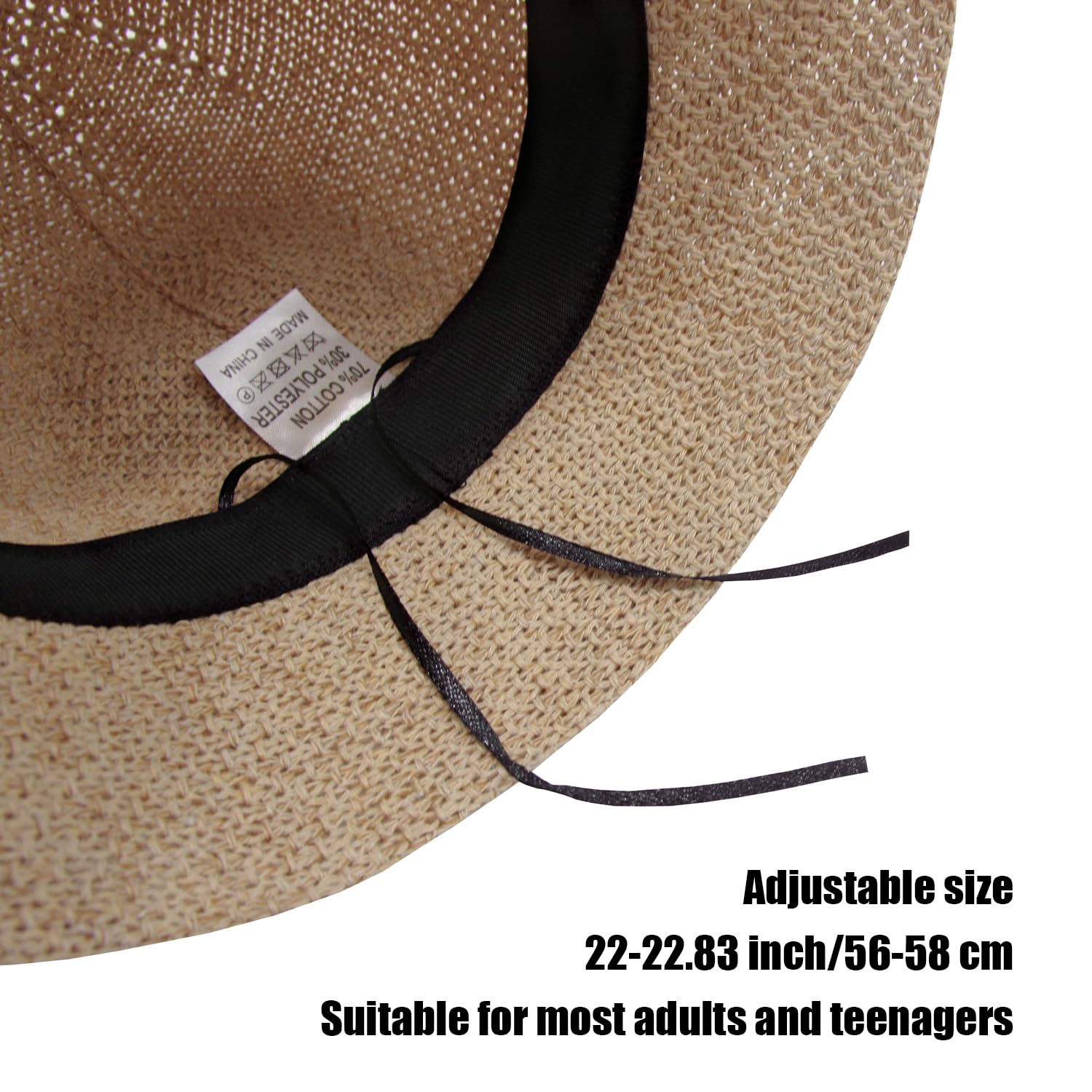 YOFARCHOY Lightweight Packable Sun Hat for Women Foldable Sunhats Woven Bucket Hats Packable Beach Hat Floppy Knitted Woven Hat Khaki