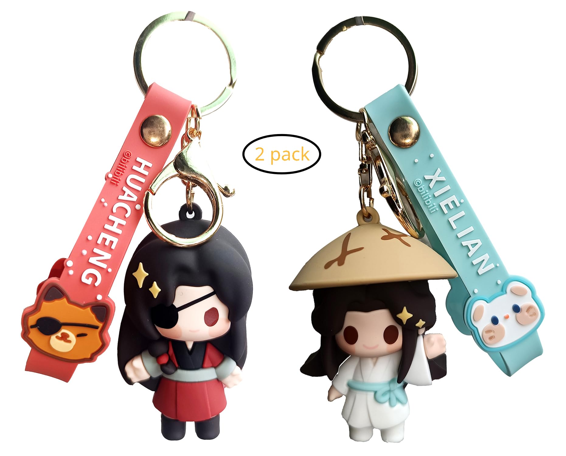 XFApreal Anime Heaven Official’s Blessing Xie Lian Hua Cheng Keychians Tian Guan Ci Fu Keyring Keychains (xielian and ghost king)