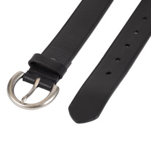 Levi's Women's Round Buckle Casual Belt, Black, Small