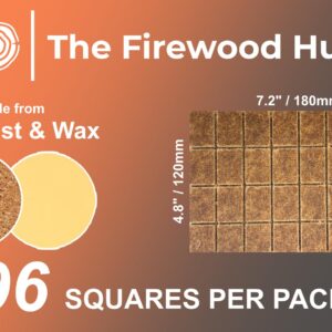 Fire Starter Cubes - 96 Pack | Long Burning Fire Starters for Campfires | Charcoal Starter Made from Wood Fibre and Wax | Up to 10 Minutes Burn Time