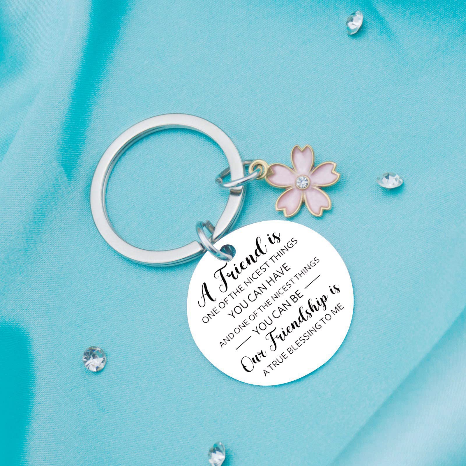 Friendship Gifts For Women Friends Female Bff Bestie Gifts Best Friend Keychain Gifts For True Friends Unique Friend Teen Girl Birthday Christmas Galentines Gifts Flower Key Chain Accessories Jewelry