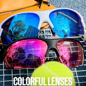 KALIYADI Sports Sunglasses for Men, Polarized Sun Glasses for Men Women Youth Baseball Softball with UV Protection