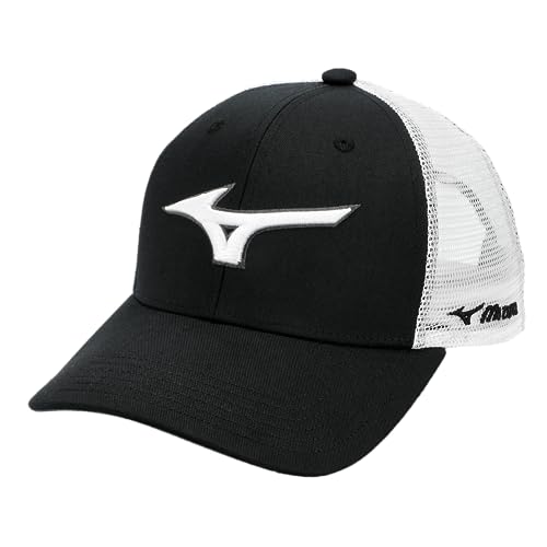 Mizuno Standard Diamond Trucker HAT, Black-White