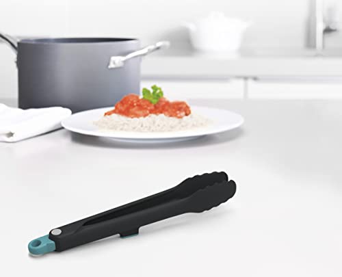 Joseph Joseph Duo Lockable Tongs Hygienic with Integrated Tool Rest & Non-Slip Feet, Suitable for Non-Stick Cookware, Heat-Resistant