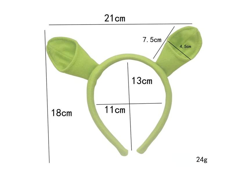 Pumnao Cute Headband,Headband with Ears,Alien Headband,Cute Decorative Hair Hoop,Dressing Up for Halloween, Parties, Birthdays, Cosplay, and Fun Hairstyles (Green Ear)