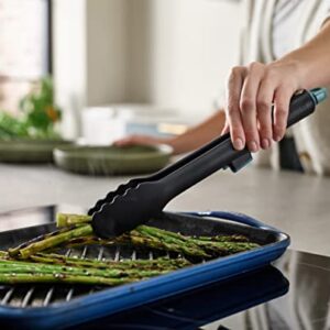 Joseph Joseph Duo Lockable Tongs Hygienic with Integrated Tool Rest & Non-Slip Feet, Suitable for Non-Stick Cookware, Heat-Resistant