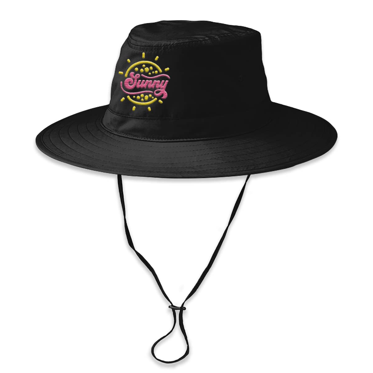 Custom Embroidered Bucket Hat Design Your Own Logo Personalized Embroidered Summer Sun Hat Black