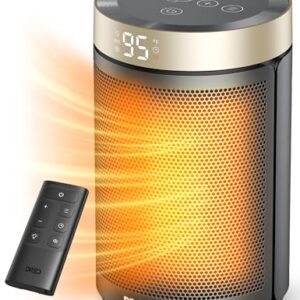 Dreo Space Heater, Portable Electric Heaters for Indoor Use with Thermostat, Digital Display, 1-12H Timer, Eco Mode and Fan Mode, 1500W PTC Ceramic Fast Safety Heat for Office Bedroom Home