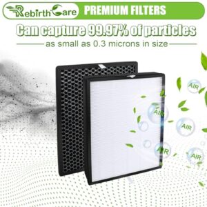 2 pack HEPA Filter FY2422/30 and 2 pack Filter FY2420/30 Alternative Replacement for Philips AC2889,AC2887,AC2882,AC3829 Air Purifier Filters