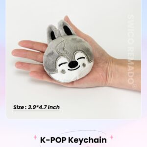 Swico Remado Kpop SKZ Keychains Cute Cartoon Keyring Car Key Pendant Women Handbag Wallet Pendants