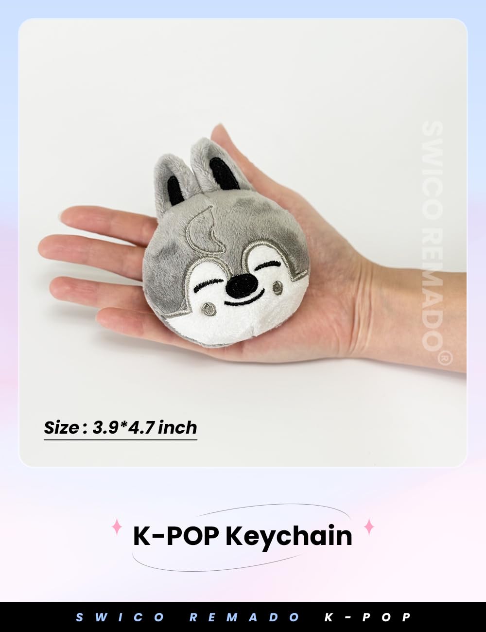 Swico Remado Kpop SKZ Keychains Cute Cartoon Keyring Car Key Pendant Women Handbag Wallet Pendants