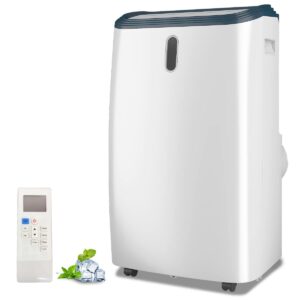 joy pebble portable air conditioner 12000 btu,portable ac unit for room cools up to 550 sq.ft,air conditioner portable 3-in-one for cooling&dehumidifier&fan,with remote control,24hrs timer,3 fan speed