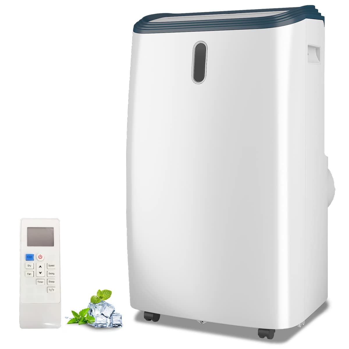 Joy Pebble Portable Air Conditioner 12000 BTU,Portable AC Unit for Room Cools up to 550 Sq.ft,Air Conditioner Portable 3-IN-ONE for Cooling&Dehumidifier&Fan,With Remote Control,24Hrs Timer,3 Fan Speed