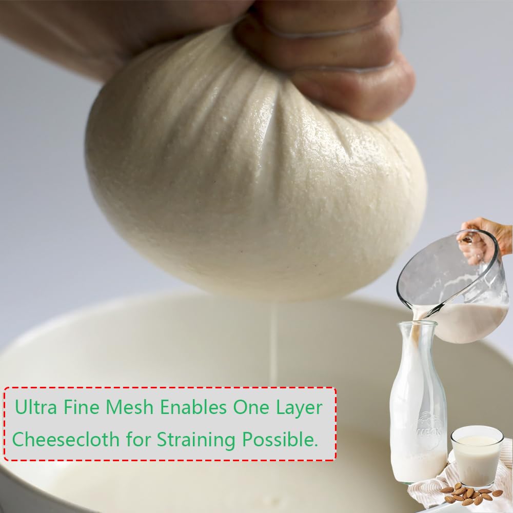 YJL Organic Cheese Cloths Grade 100, 6 PCS 20x20 Inch, Hemmed Unbleached Cheesecloth for Straining, Ultra Fine Reusable Cheesecloth for Cooking, Roasting, Cheese Making, Steaming