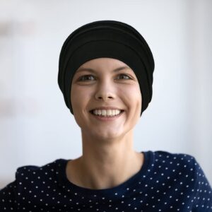 Kisumthy 4 Pieces Cotton Slouchy Chemo Beanies, Chemo Headwear Cancel Hats for Women with Hair Loss