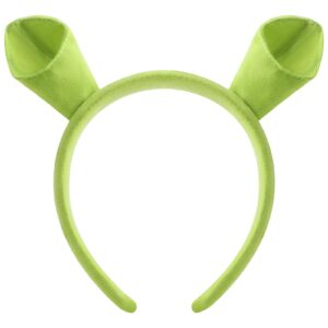 pumnao cute headband,headband with ears,alien headband,cute decorative hair hoop,dressing up for halloween, parties, birthdays, cosplay, and fun hairstyles (green ear)