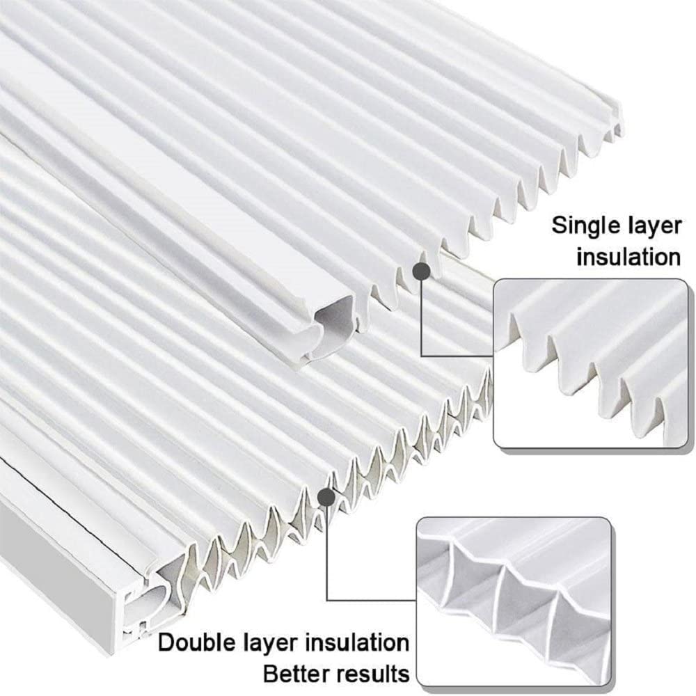 DIDnDID Window Air Conditioner Side Panels with Frame, Room AC Accordion Filler Curtain Kit Replacement, Adjustable Insulation AC Side Panel Include Frames